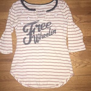 Free people knit 3/4 sleeve shirt